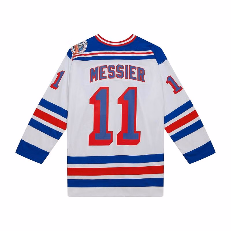 Mark Messier #11 New York Rangers 1993-94 Mitchell & Ness NHL Jersey White view 1
