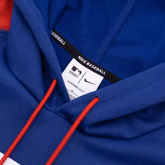 Texas Rangers 2025 MLB Authentic Performance Therma Hoodie Blue view 4