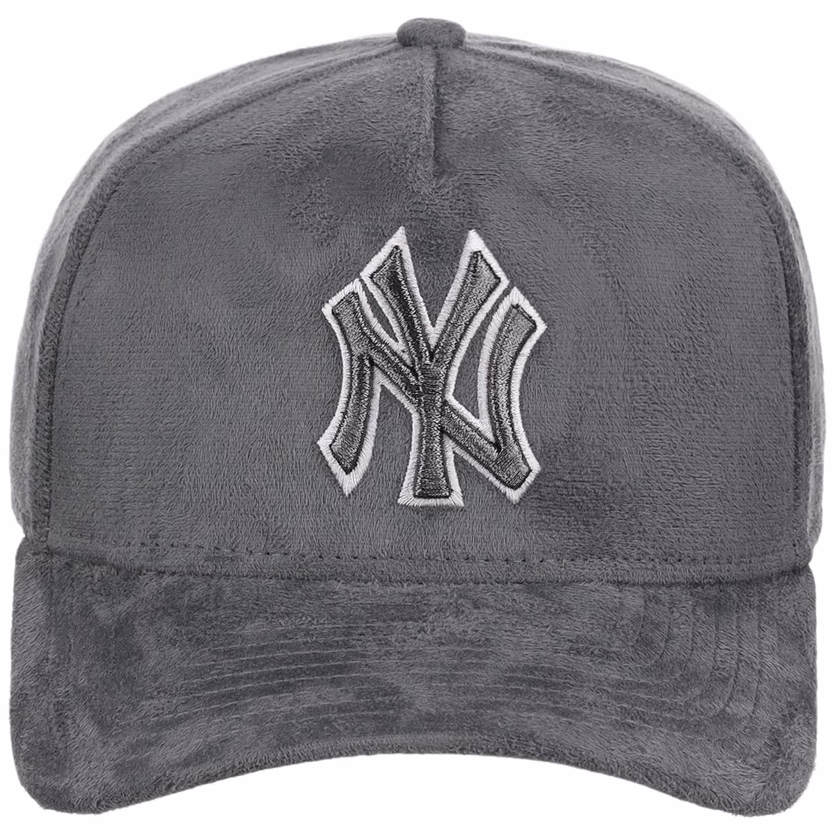 New York Yankees MLB Gray x Suede FASHION CORE New Era 9FORTY A-Frame detail view