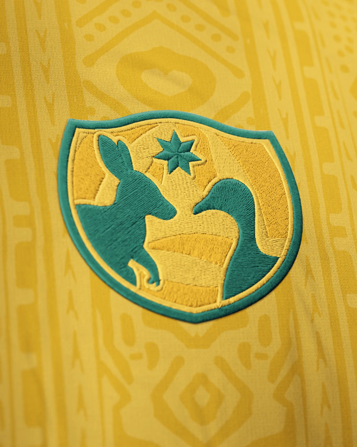 Jersevo Custom Personalized Australia Heritage Jersey (2026WC Edition) crest detail