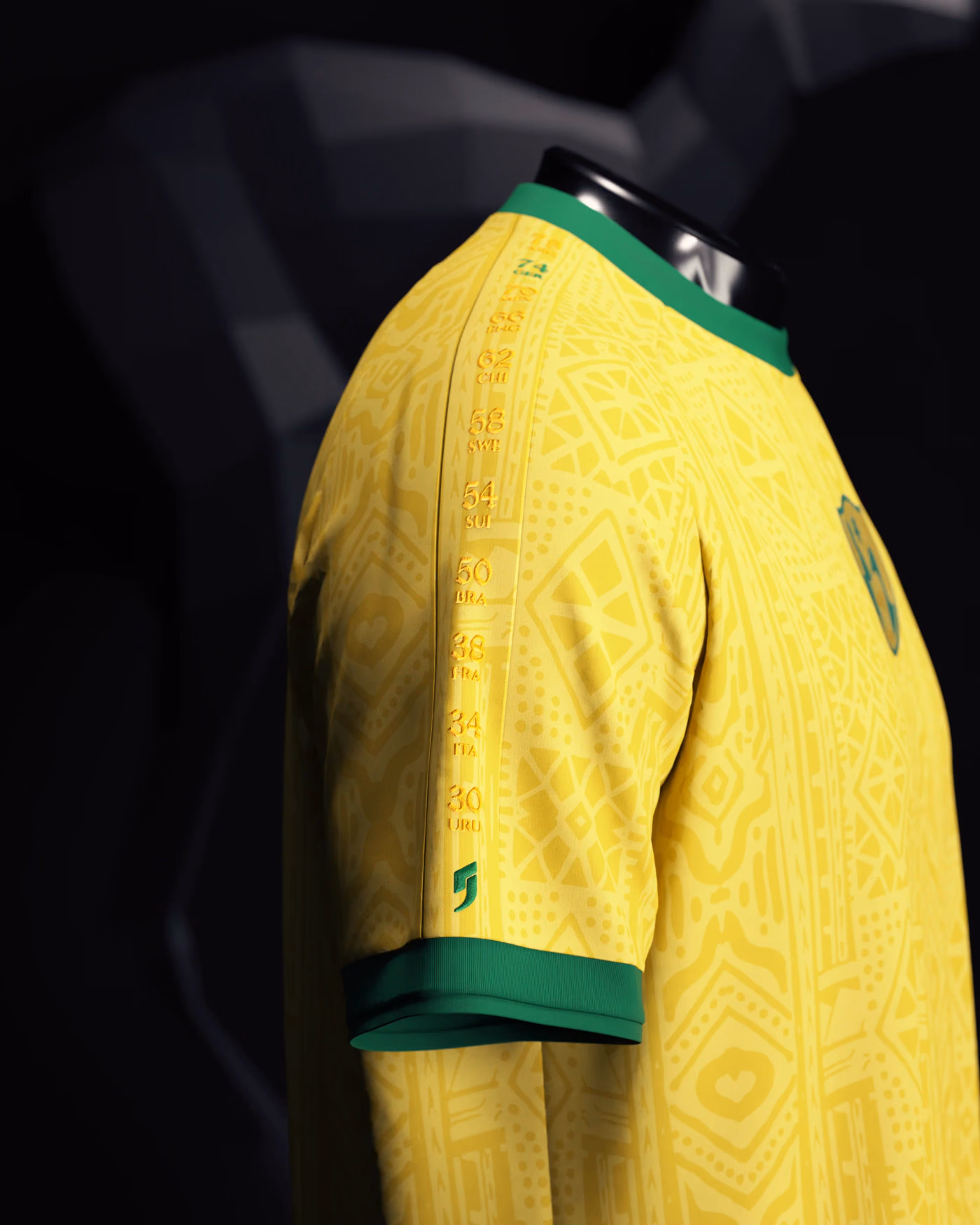 Jersevo Custom Personalized Australia Heritage Jersey (2026WC Edition) right sleeve detail