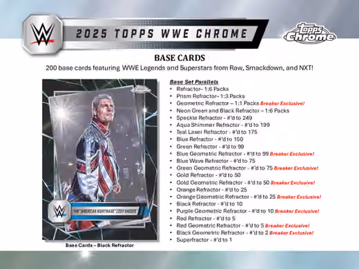 2025 Topps Chrome WWE Wrestling Breaker Delight Box view 3