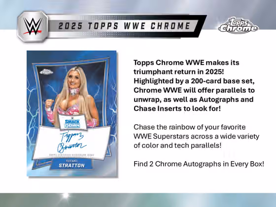 2025 Topps Chrome WWE Wrestling Breaker Delight Box view 2