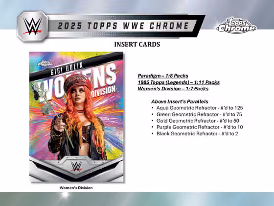 2025 Topps Chrome WWE Wrestling Breaker Delight Box view 4