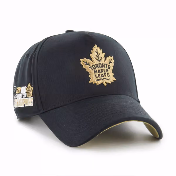 Toronto Maple Leafs Stanley Cup Patch Sure MVP Snapback NHL Cap Black product photo