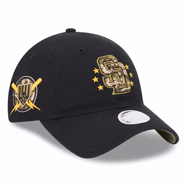 San Diego Padres 2024 MLB Armed Forces New Era Women's 9TWENTY Cap Black product photo