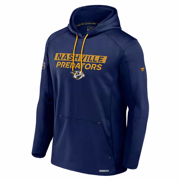 Nashville Predators 2024/25 Authentic Pro Rink Tech NHL Hoodie Navy view 1