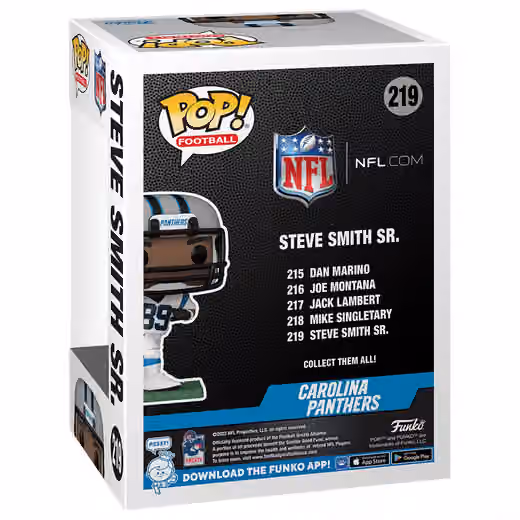 Funko POP! #219 Steve Smith Sr. Carolina Panthers Vinyl NFL Figure view 2