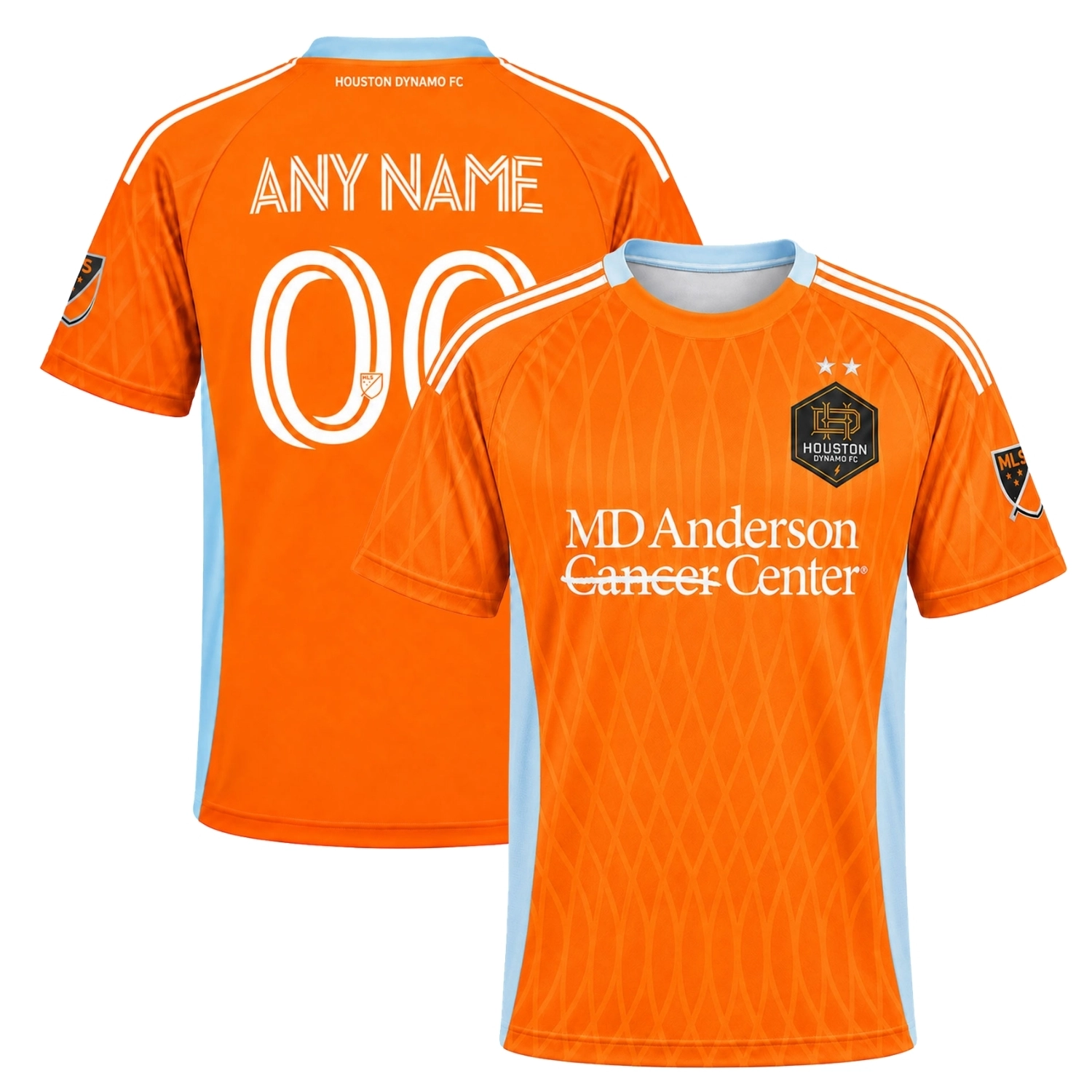 Houston Dynamo Season 20 Jersey Custom Elite Orange