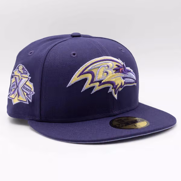 Baltimore Ravens 10th Anniversary New Era 59FIFTY Fitted NFL Cap Purple product photo
