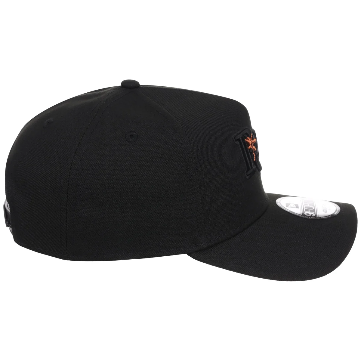 Tampa Bay Rays MLB Black x Rust FASHION CORE New Era 9FORTY A-Frame detail view