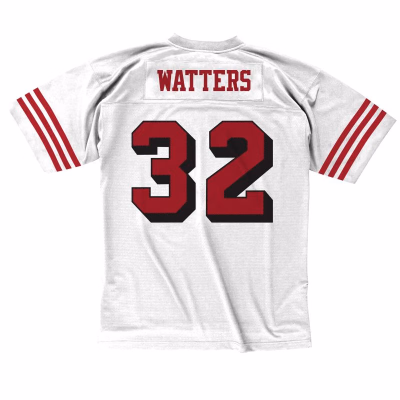 Ricky Watters #32 San Francisco 49ers Mitchell & Ness Throwback NFL Jersey White view 2