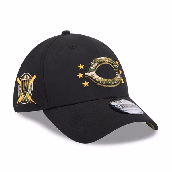 Cincinnati Reds 2024 MLB Armed Forces New Era 39THIRTY Flex Cap Black product photo