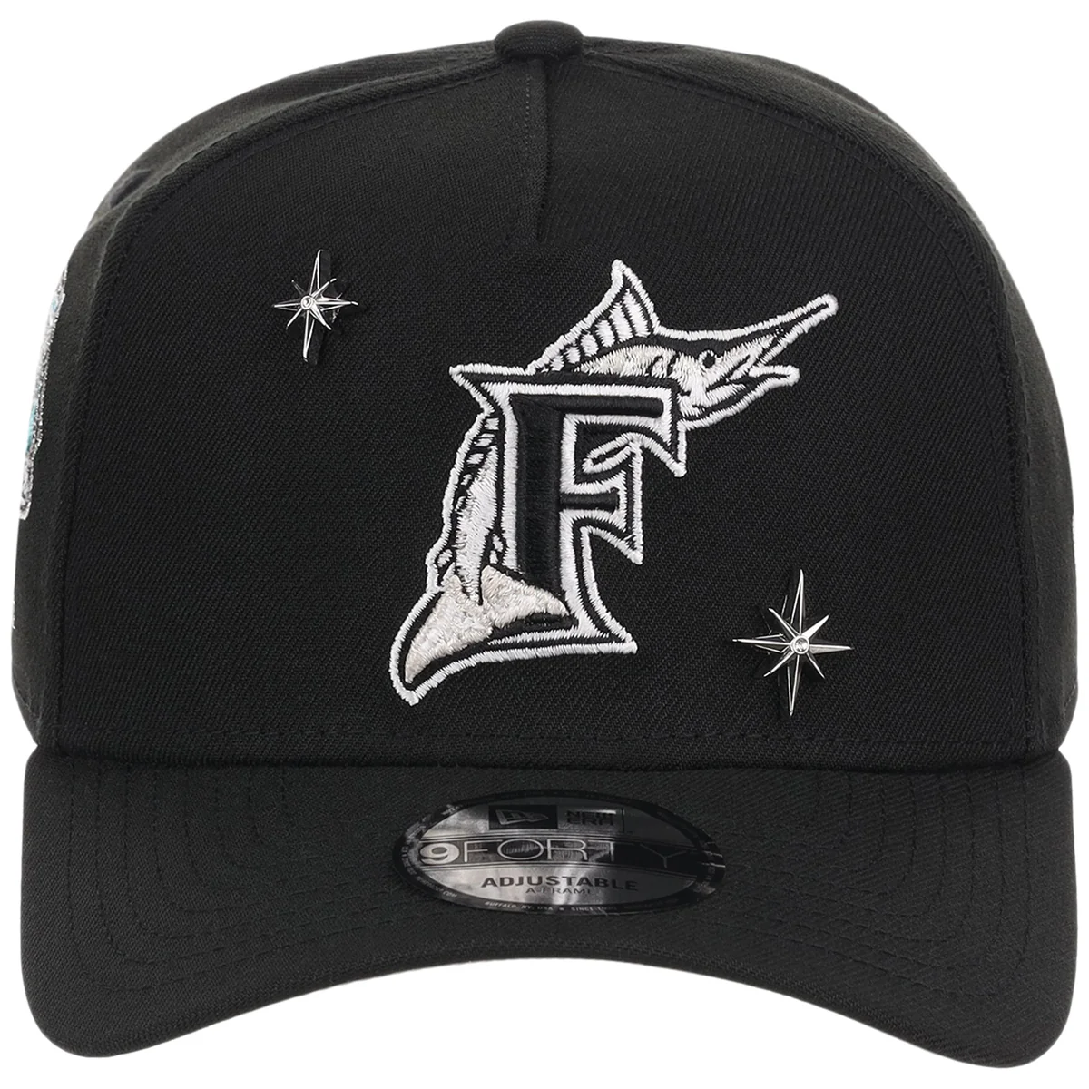 Florida Marlins MLB Star Stud New Era 9FORTY A-Frame detail view