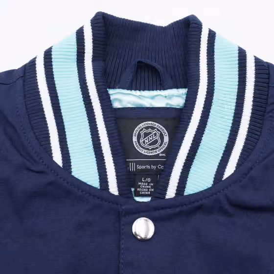 Seattle Kraken G-III Tailback NHL Varsity Jacket Navy view 5