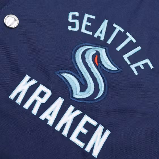 Seattle Kraken G-III Tailback NHL Varsity Jacket Navy view 3