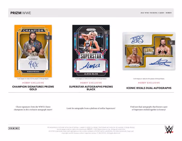2022 Panini Prizm WWE Wrestling Hobby Box view 3