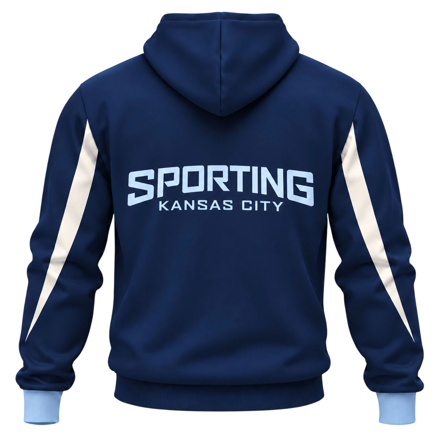 Kansas City Soccer Hoodie Bold Navy Light Blue