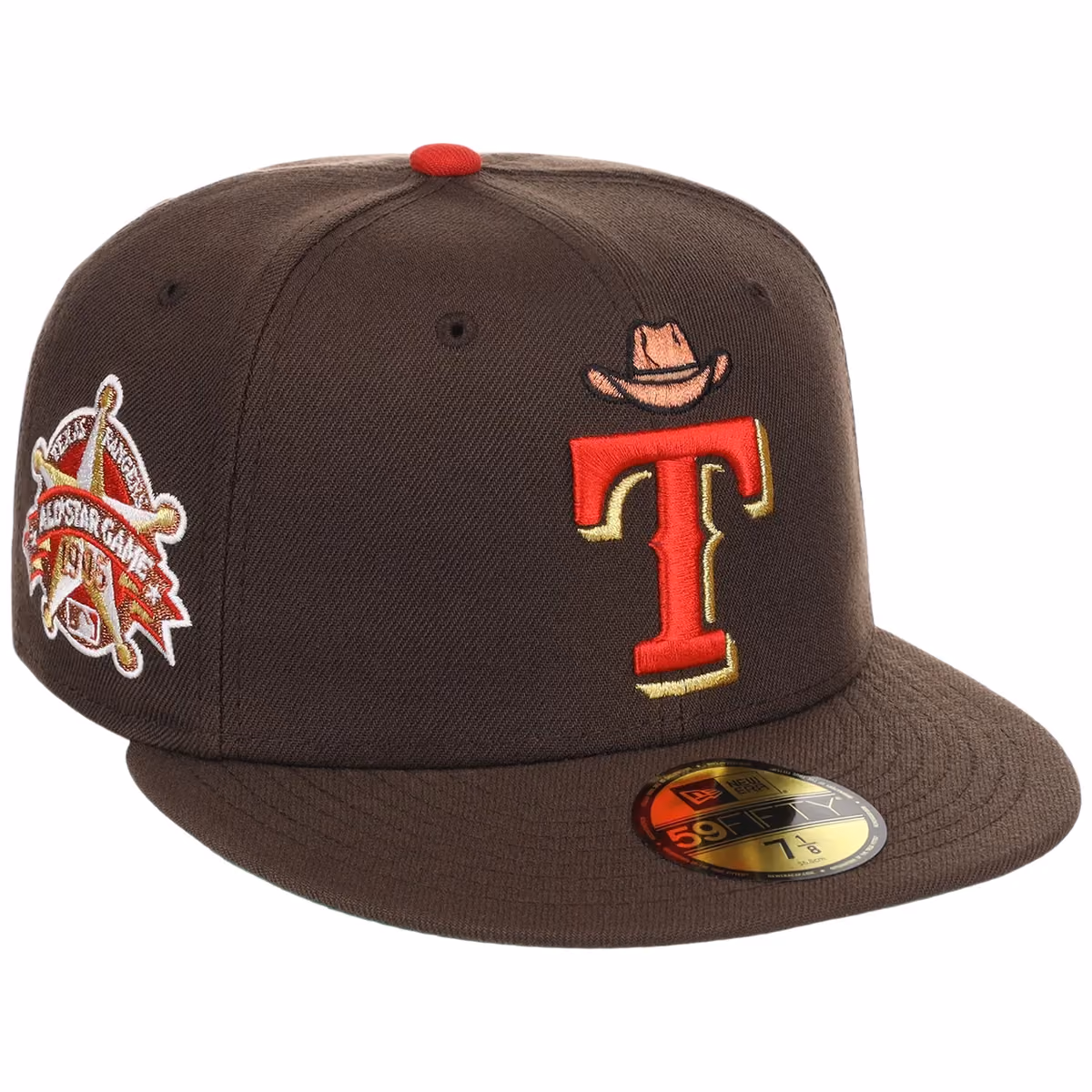 Texas Rangers New Era 59FIFTY (Brown/Brown) front view