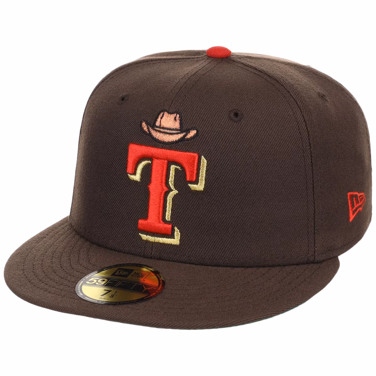 Texas Rangers New Era 59FIFTY (Brown/Brown) detail view