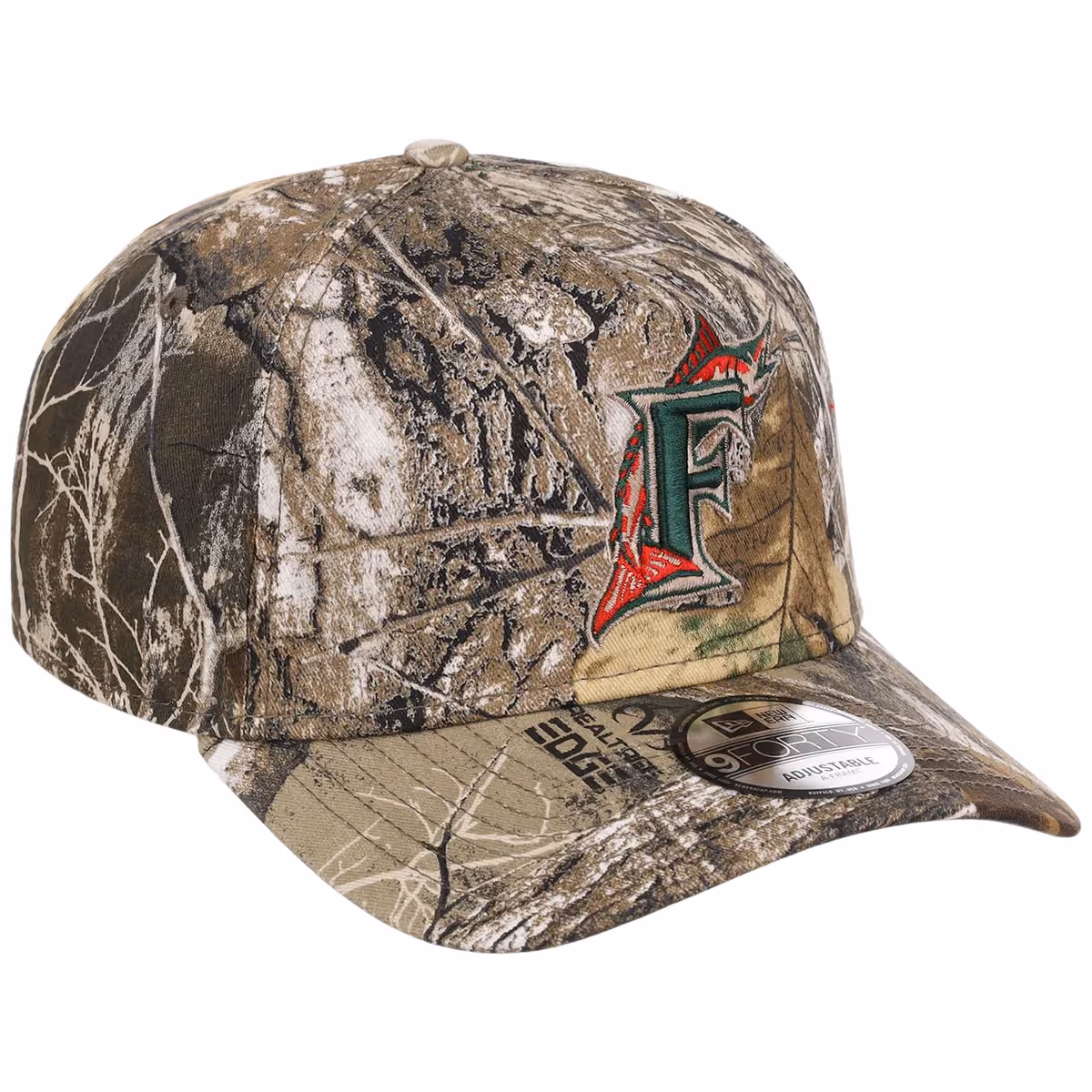 Miami Marlins MLB Realtree FASHION CORE New Era 9FORTY A-Frame front view