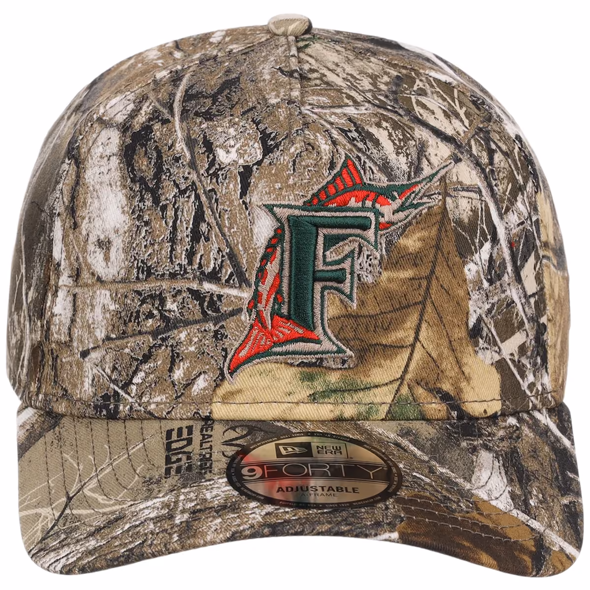 Miami Marlins MLB Realtree FASHION CORE New Era 9FORTY A-Frame detail view