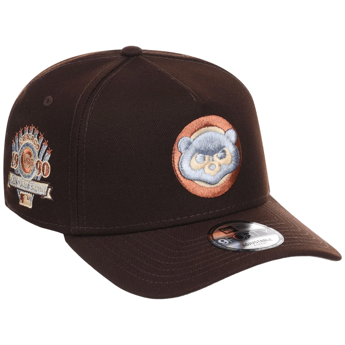 Chicago Cubs MLB Frosted Bark New Era 9FORTY A-Frame front view
