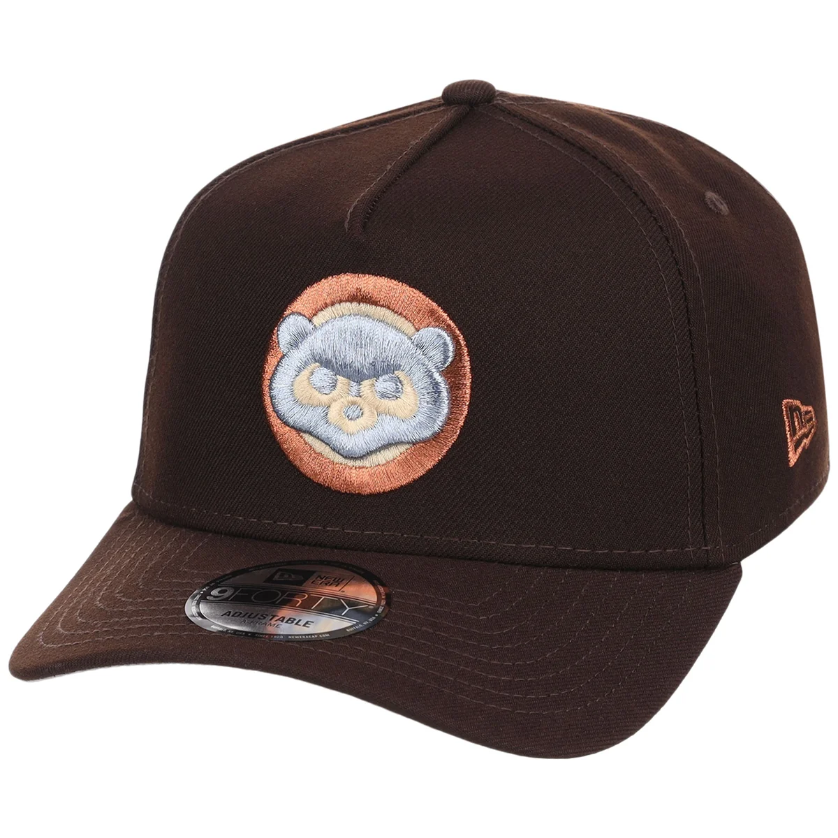 Chicago Cubs MLB Frosted Bark New Era 9FORTY A-Frame detail view