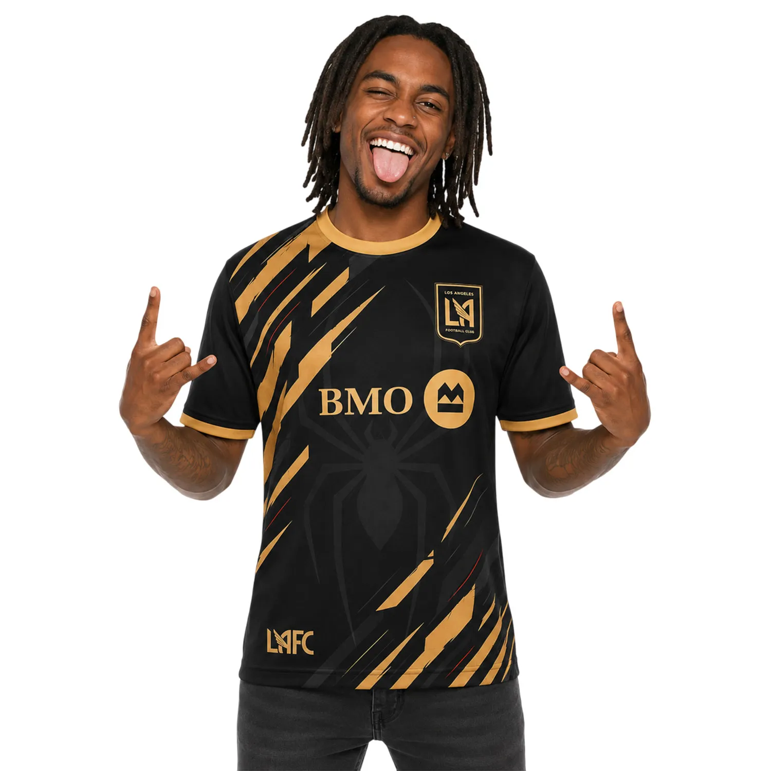 LAFC Spiderman Custom Jersey – Dynamic Gold Slash Fan Kit