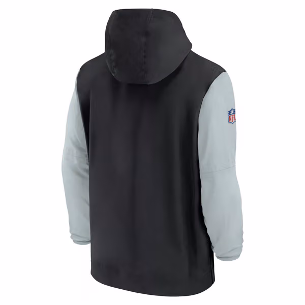 Las Vegas Raiders 2024 NFL Sideline Pre-Game Nike Lightweight Player Jacket Black view 3