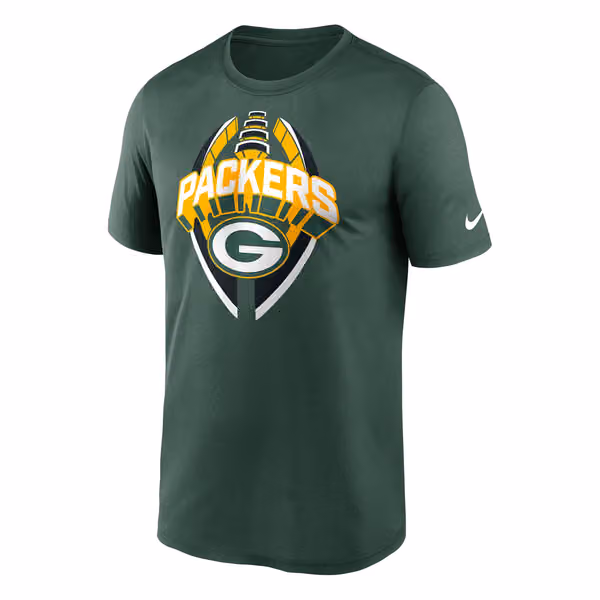 Green Bay Packers 2025 Icon Nike Legend NFL T-Shirt Green view 1