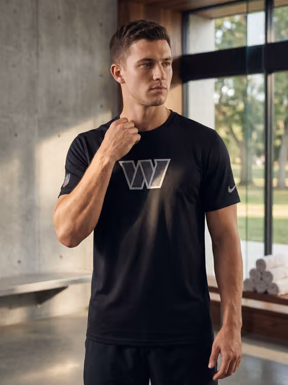 Washington Commanders 2026 NFL Sideline Lead The Charge Legend T-Shirt Black view 3
