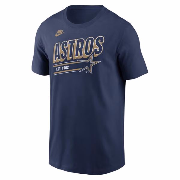 Houston Astros MLB Cooperstown Cotton T-Shirt Navy view 1