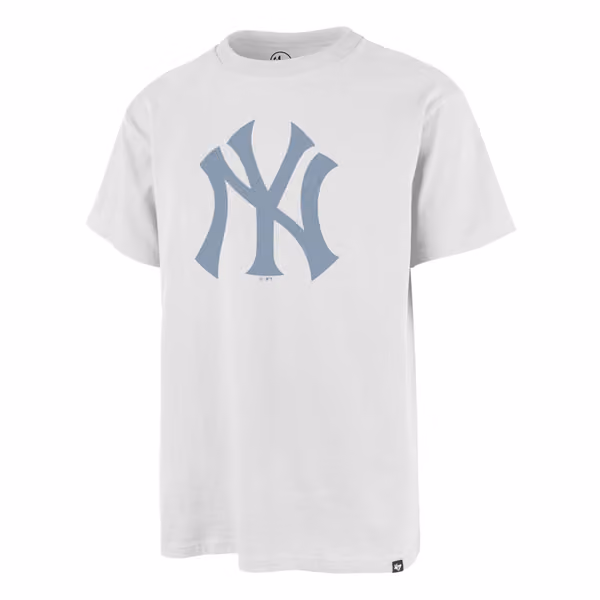 New York Yankees 100 Seasons '47 Backer Echo MLB T-Shirt White view 2