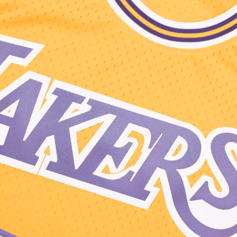 Jerry West #44 Los Angeles Lakers 1971-72 Swingman NBA Jersey Yellow view 5