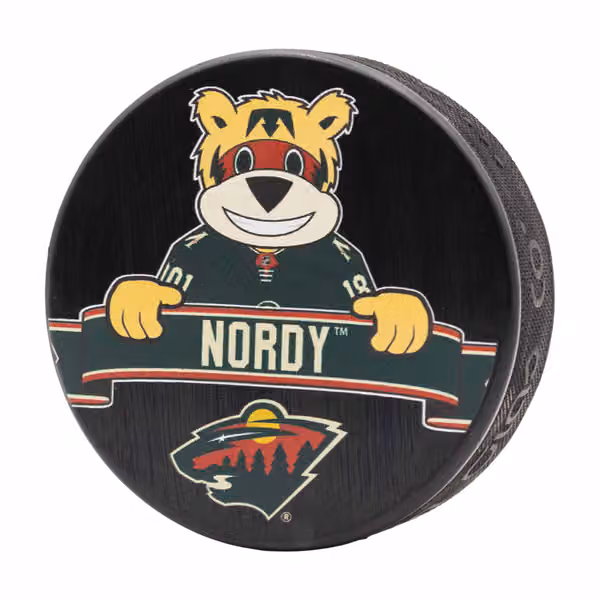 Minnesota Wild Nordy Mascot NHL Souvenir Puck view 1