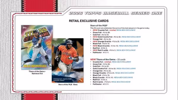 2026 Topps Series 1 Baseball MLB Mega Box view 6