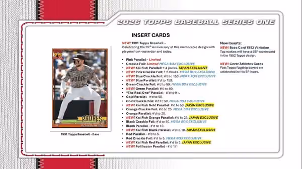 2026 Topps Series 1 Baseball MLB Mega Box view 5