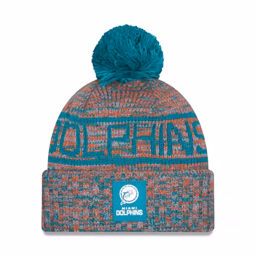 Miami Dolphins Throwback 2025 NFL Sideline Sport Knit Hat product photo