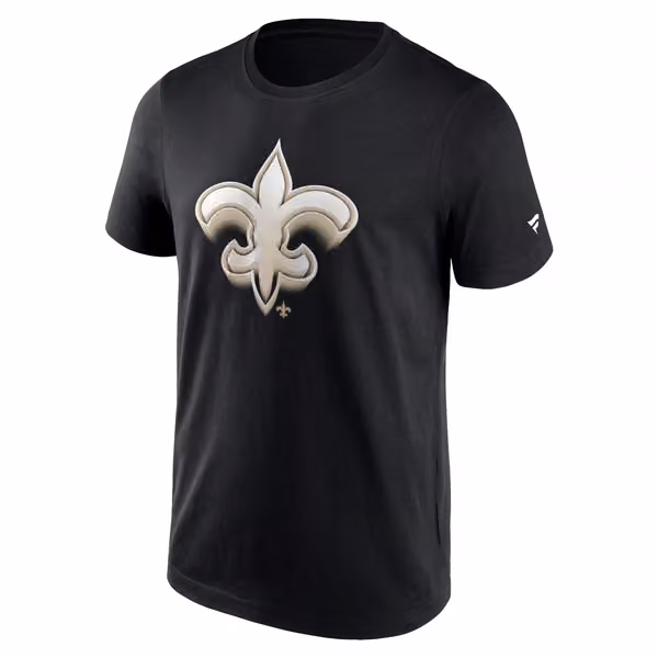 New Orleans Saints Chrome Logo NFL T-Shirt Black view 1
