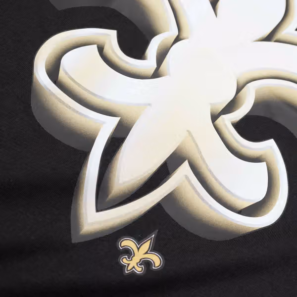 New Orleans Saints Chrome Logo NFL T-Shirt Black view 3
