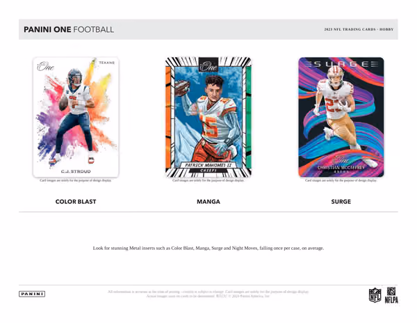 2023 Panini ONE Football NFL Hobby Box view 4