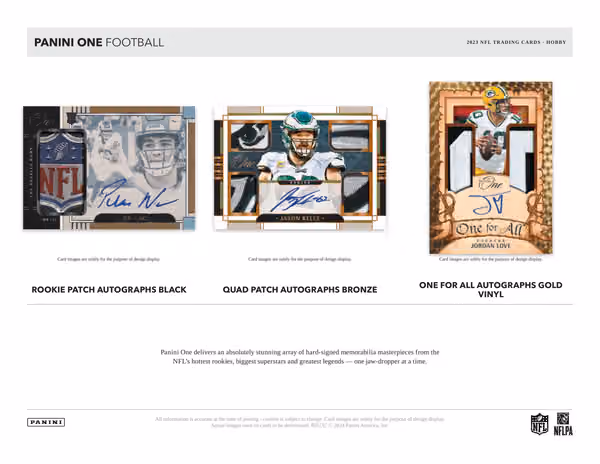 2023 Panini ONE Football NFL Hobby Box view 2