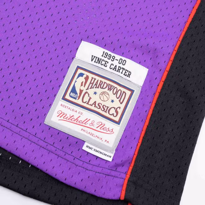Vince Carter #15 Toronto Raptors 1999-00 Swingman NBA Jersey Purple/Black view 3