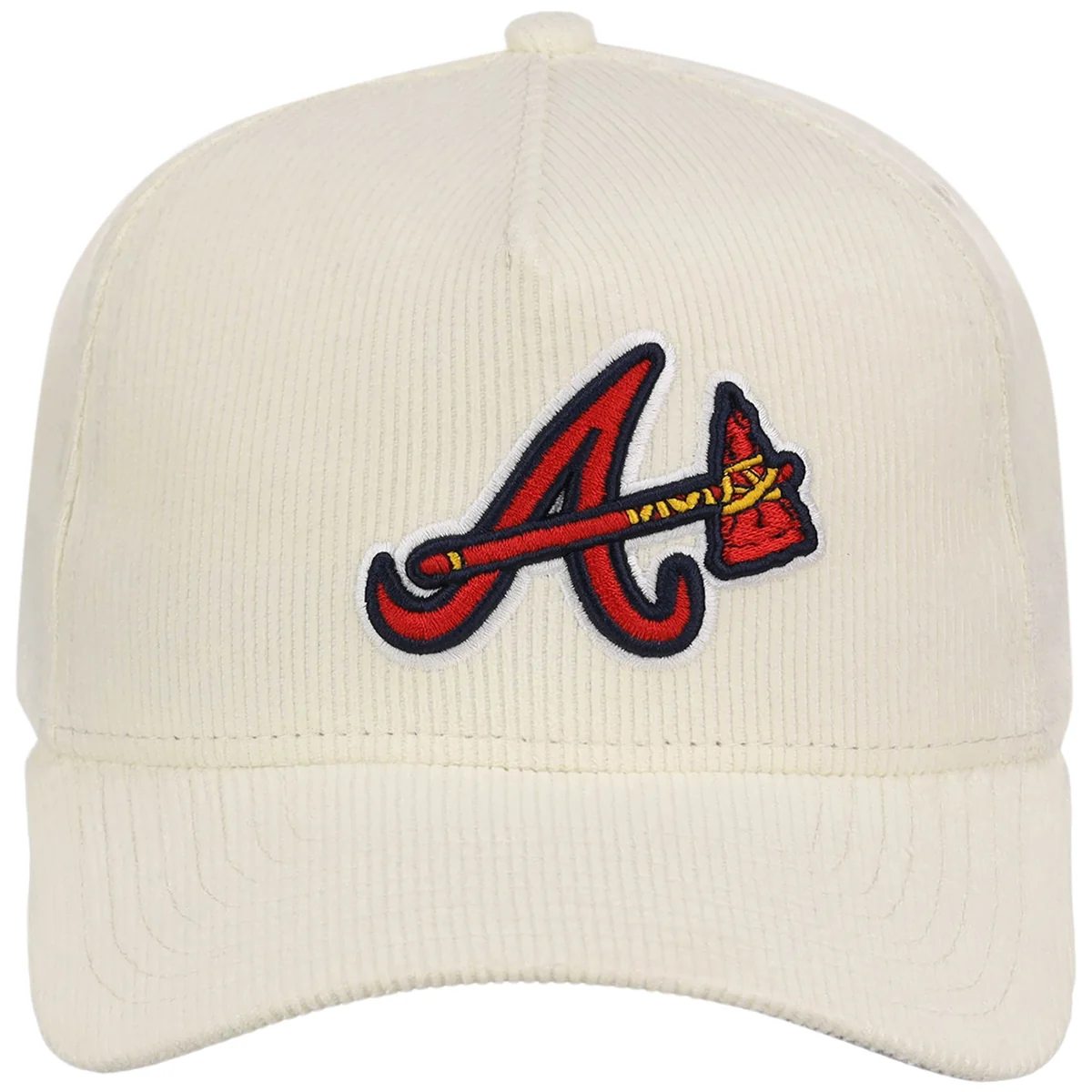 Atlanta Braves MLB Chrome Cord FASHION CORE New Era 9FORTY A-Frame detail view