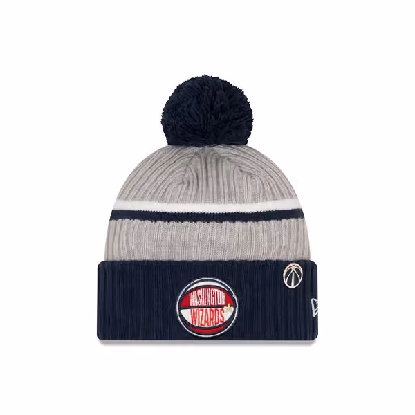 Washington Wizards 2019 NBA Draft Knit Hat /w Pom Grey product photo