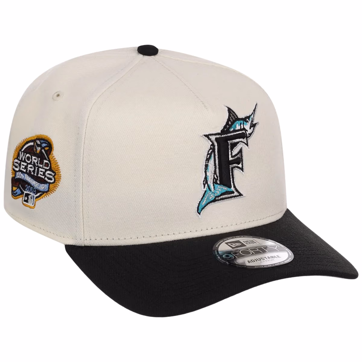 Florida Marlins MLB Chrome OTC New Era 9FORTY A-Frame front view