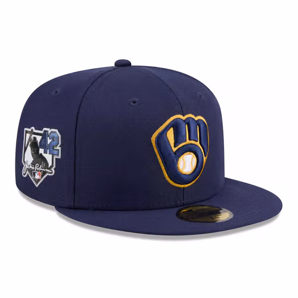 Milwaukee Brewers 2026 Jackie Robinson Day 59FIFTY Fitted Cap Navy product photo
