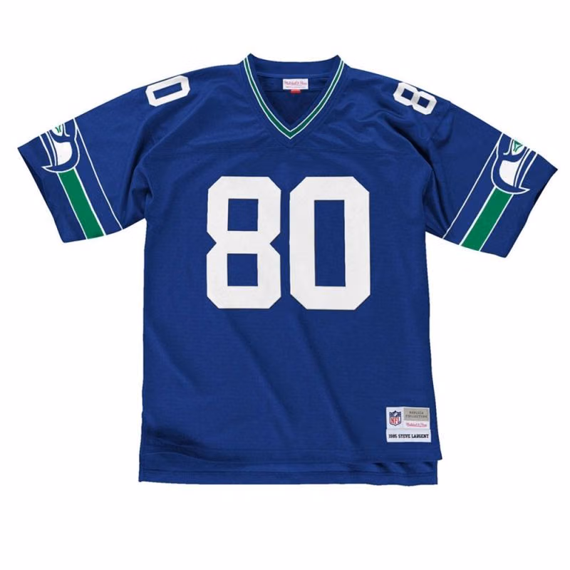 Steve Largent #80 Seattle Seahawks Legacy Throwback NFL Jersey Blue view 2