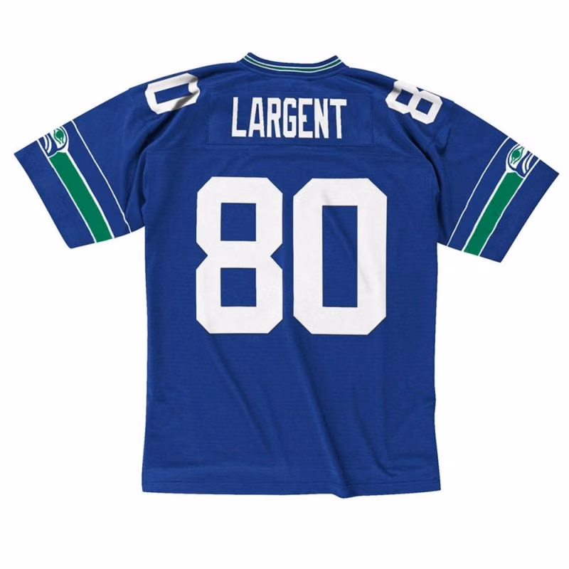 Steve Largent #80 Seattle Seahawks Legacy Throwback NFL Jersey Blue view 3